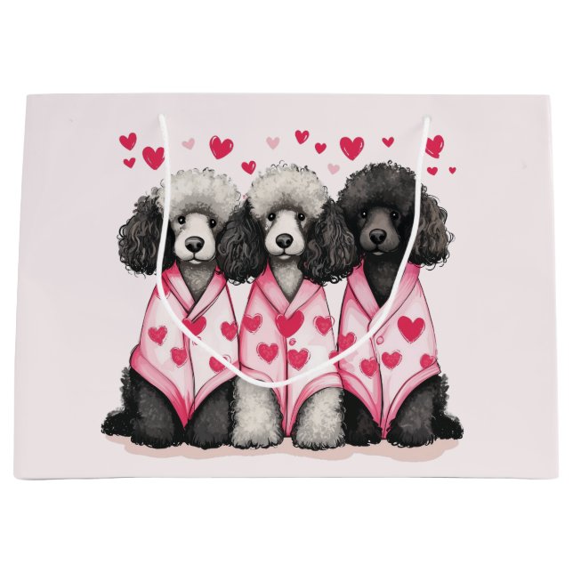 Alla hjärtans dag Standard Poodle Hundar (Framsidan)