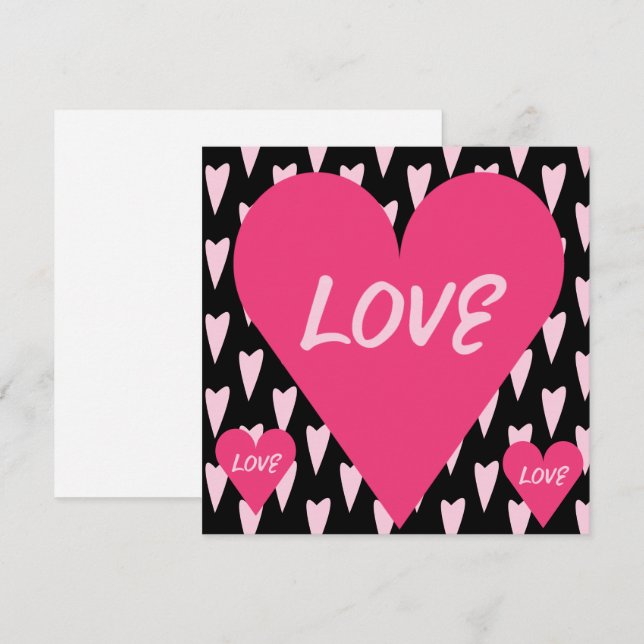 Alla hjärtans dag Stor kärlek Hjärtan Rosa (Fram/baksida)