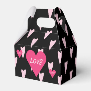 Alla hjärtans dag Stor kärlek Hjärtan Rosa Svart Presentaskar