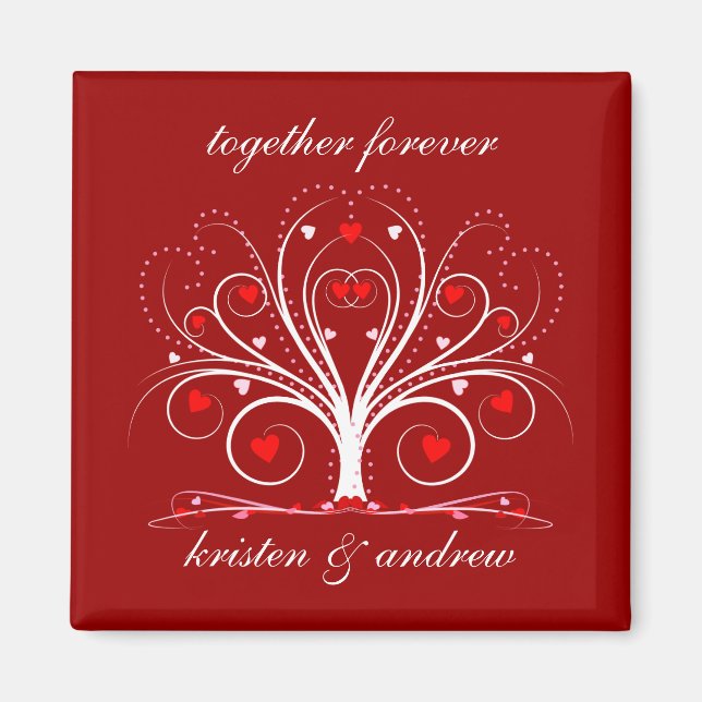 Alla hjärtans dag Sweethearts Träd Magnet (Framsidan)