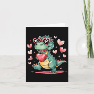 Alla hjärtans dag T-rex Dinosaurie Kärlek Söt Kvin Kort