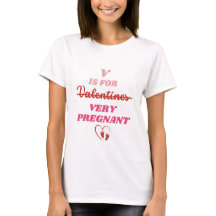Alla hjärtans dag T-shirt för graviditetsannonseri
