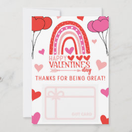 Alla hjärtans dag - Tack Gift Card Holder Inbjudningar