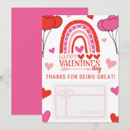 Alla hjärtans dag - Tack Gift Card Holder Inbjudningar