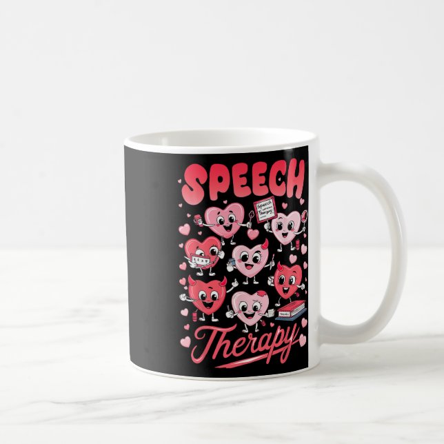 Alla hjärtans dag Talterapi Logoped Slpa Slp V Kaffemugg (Höger)