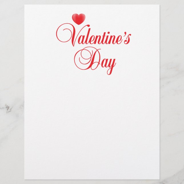 Alla hjärtans dag-tecken reklamblad (Framsidan)