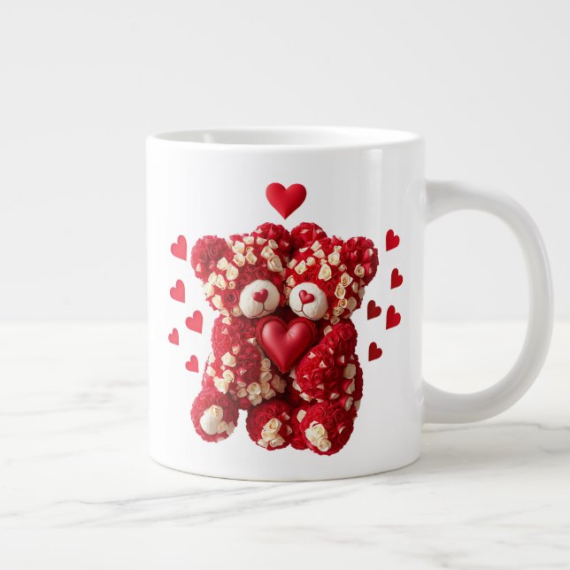 Alla hjärtans dag Teddy Bear Mugg Jumbo Mugg (Höger)
