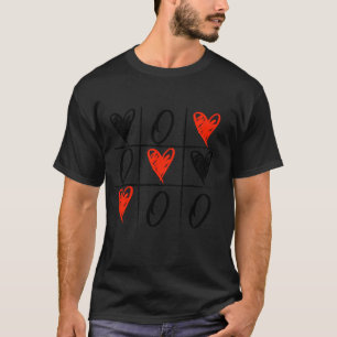 Alla hjärtans dag Tic Tac Toe Heart T Shirt
