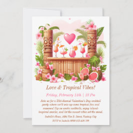 Alla hjärtans dag Tiki Cocktail Party-inbjudan Inbjudningar