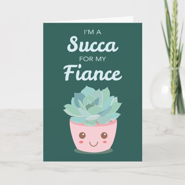Alla hjärtans dag till min fästman med Kawaii Succ Kort (Framsida)