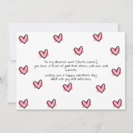 Alla hjärtans dag till min Moster Julkort