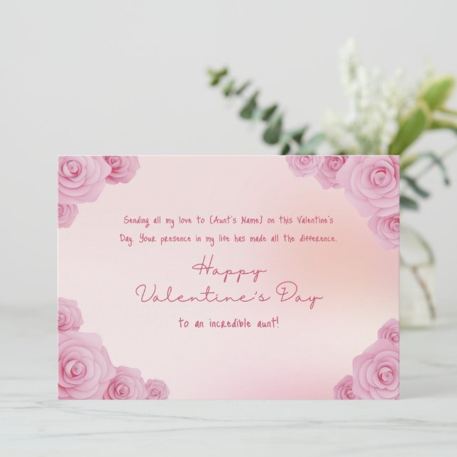 Alla hjärtans dag till min Moster Julkort (Stående Fram)