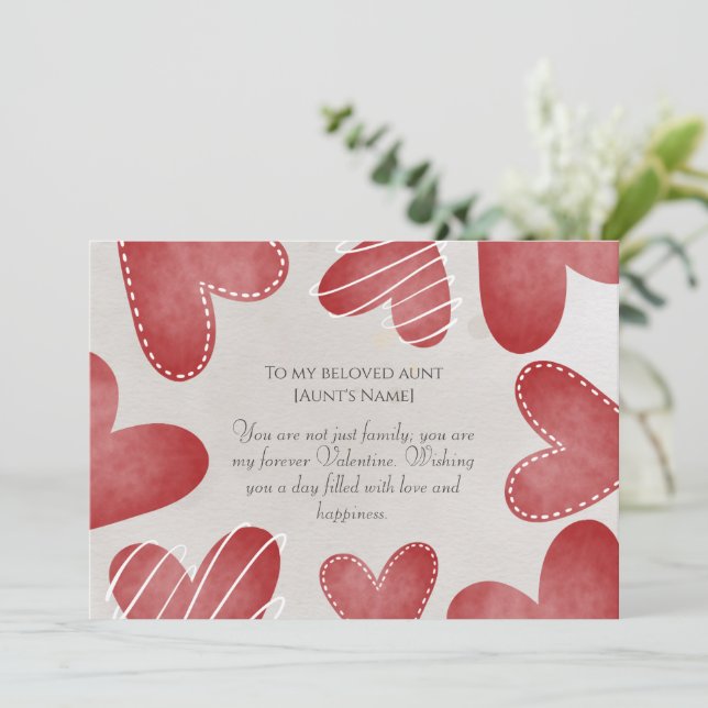 Alla hjärtans dag till min Moster Julkort (Stående Fram)