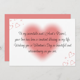 Alla hjärtans dag till min Moster Julkort