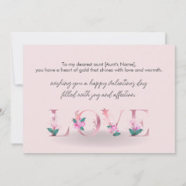 Alla hjärtans dag till min Moster Julkort