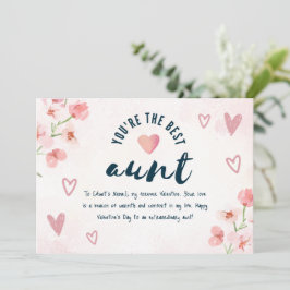 Alla hjärtans dag till min Moster Julkort