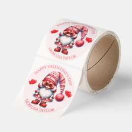 Alla hjärtans dag Tomte Klistermärke 