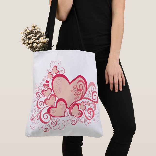 Alla hjärtans dag Tote Bag Tygkasse (Närbild)