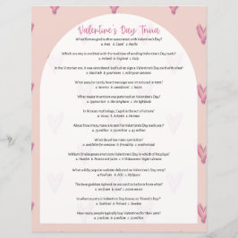 Alla hjärtans dag trivia spel med svar