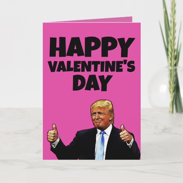 ALLA HJÄRTANS DAG TRUMP GRATTULATIONSKORT KORT (Framsida)