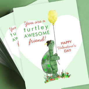 Alla hjärtans dag - Turtle Classroom Card-paket