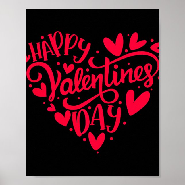 Alla hjärtans dag Valentine Heart Shape Poster (Framsidan)