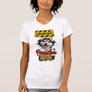 Alla hjärtans dag-valp kärlek t shirt