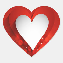 Alla hjärtans dag Vit hjärta - anpassa Hjärtformat Klistermärke