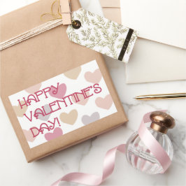 Alla hjärtans dag Viva Magenta och färgstarka hjär Rektangulärt Klistermärke