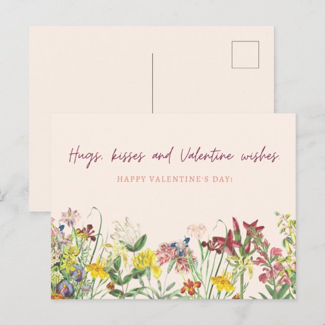 Alla hjärtans dag vykort (Fram/baksida)