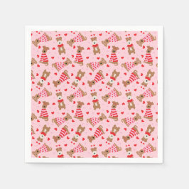 Alla hjärtans dag Welsh Wire Fox Terrier Hundar Pappersservett