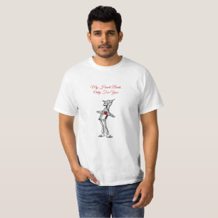  Alla hjärtans dag Wizard of Oz Bleckman Rött hjär T Shirt