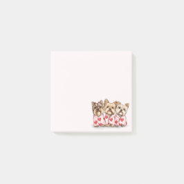 Alla hjärtans dag Yorkshire Terrier Hundar Post-it Block