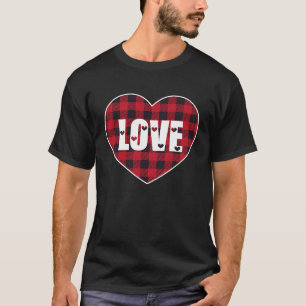 Alla hjärtans dagar Kärlek Red Heart Buffalo Play  T Shirt