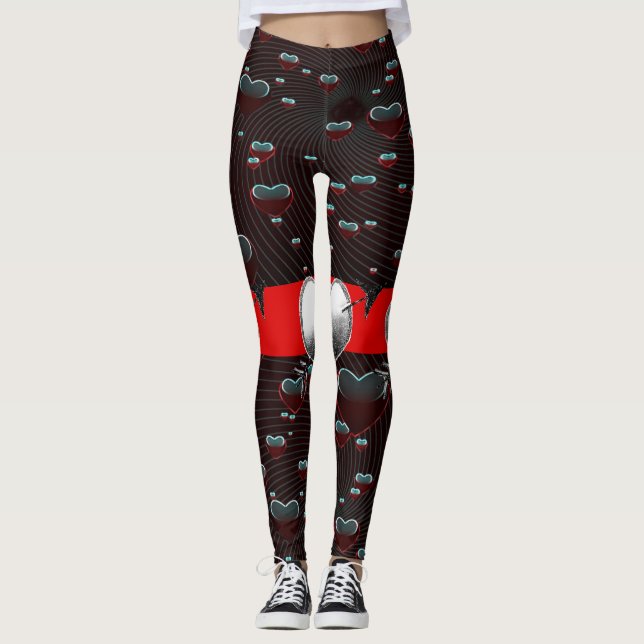 Alla hjärtans dagar, lång tid leggings (Framsida)