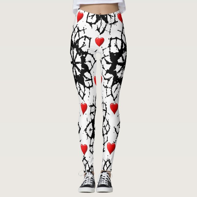 Alla hjärtans dagar, lång tid leggings (Framsida)