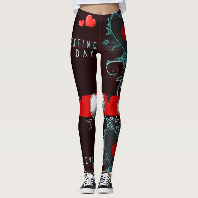 Alla hjärtans dagar, lång tid leggings (Framsida)