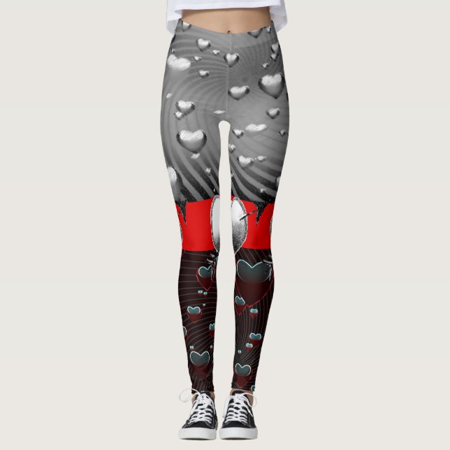 Alla hjärtans dagar, lång tid leggings (Framsida)