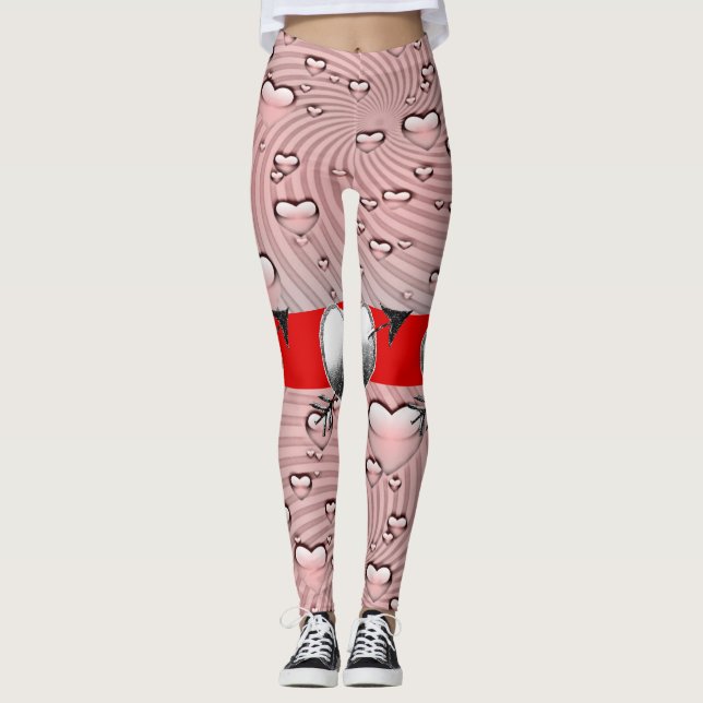 Alla hjärtans dagar, lång tid leggings (Framsida)