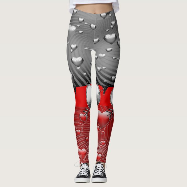 Alla hjärtans dagar, lång tid leggings (Framsida)