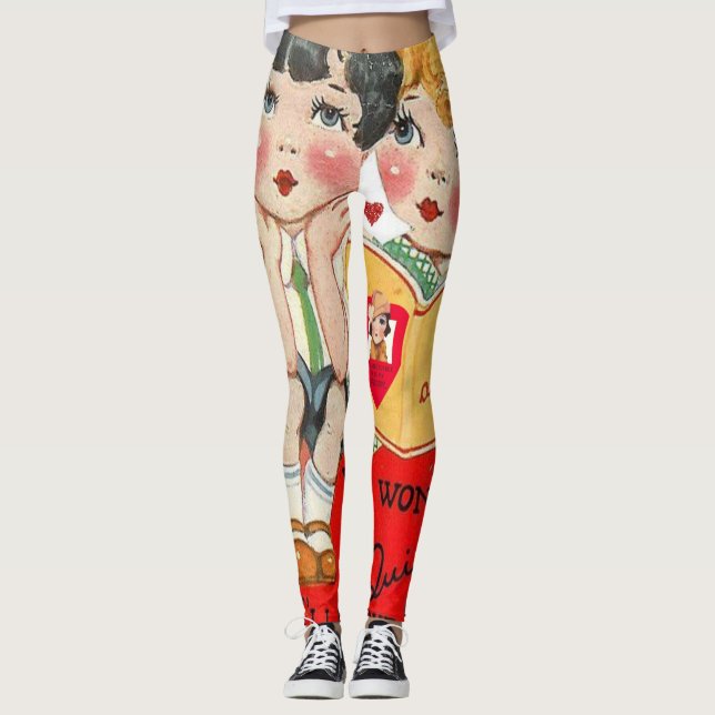 Alla hjärtans dagar, lång tid leggings (Framsida)