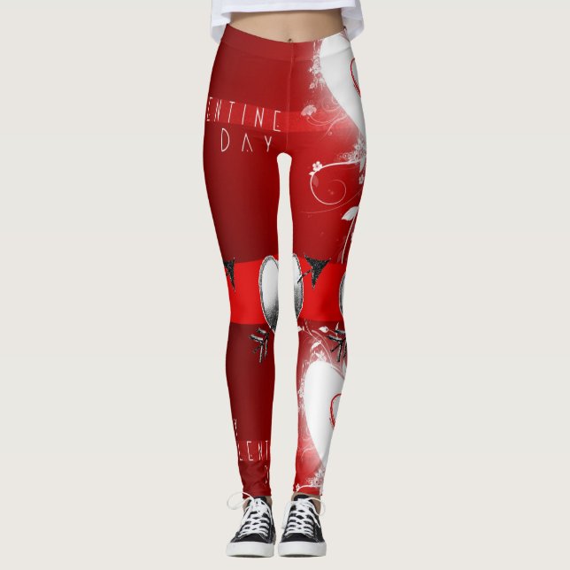 Alla hjärtans dagar, lång tid leggings (Framsida)