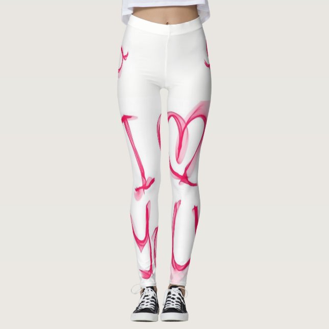 Alla hjärtans dagar, lång tid leggings (Framsida)