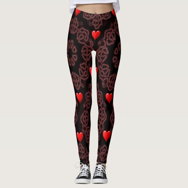 Alla hjärtans dagar, lång tid leggings (Framsida)