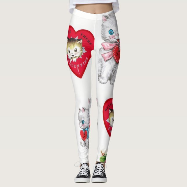 Alla hjärtans dagar, lång tid leggings (Framsida)