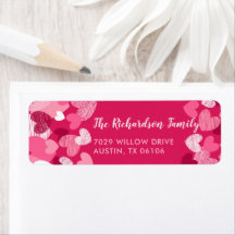 Alla hjärtans dagars Rosa Hearts Anpassningsbar Re