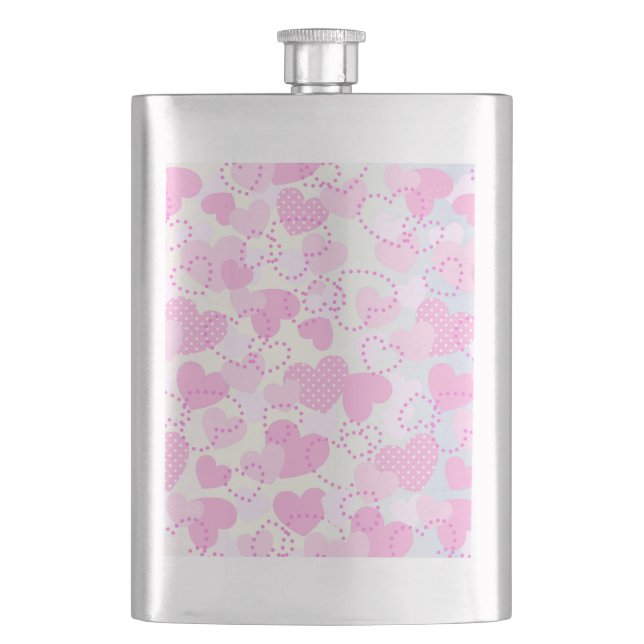 Alla hjärtans dagars Rosa Hearts Background Fickplunta (Framsidan)