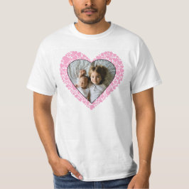 Alla hjärtans dagars Rosa med foto T Shirt