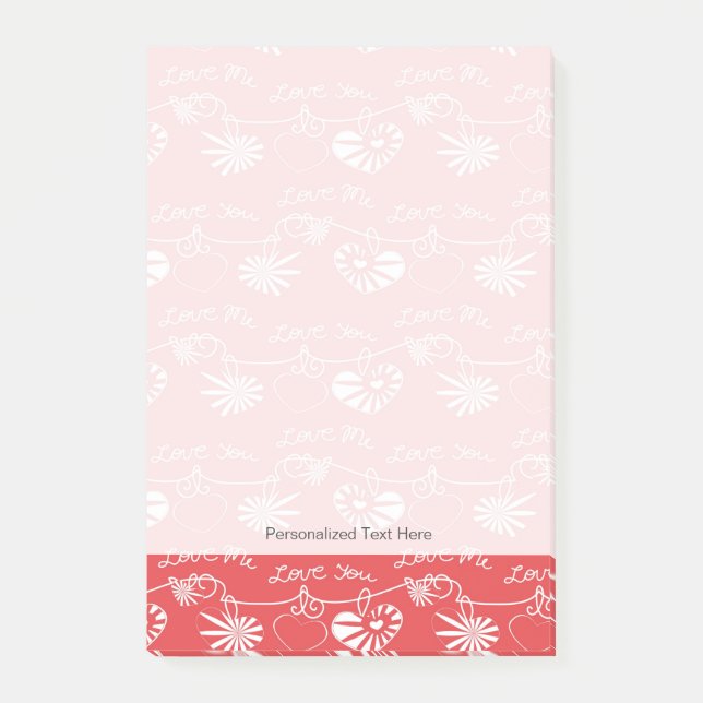 Alla hjärtans dagbakgrund post-it block (Framsida)