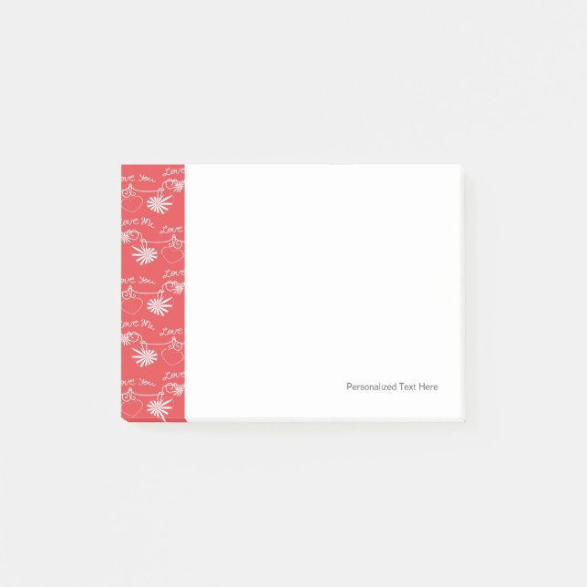 Alla hjärtans dagbakgrund post-it block (Framsida)